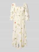 Midi-jurk met linnen, model 'Mi44ss'