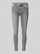 Skinny fit jeans met labelpatch