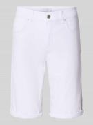 Regular fit bermuda's van denim met omslag