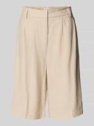 Relaxed fit bermuda met bandplooien