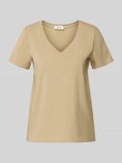 Regular fit T-shirt van katoenmix