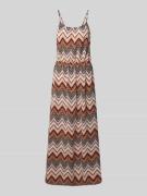 Getailleerde maxi-jurk met all-over motief, model 'WINNER'