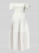 Midi-jurk in kreuklook