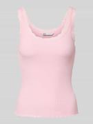 Regular fit tanktop met volants bij de zoom, model 'SRA'
