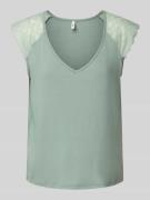 Regular fit T-shirt met kapmouwen, model 'PETRA'