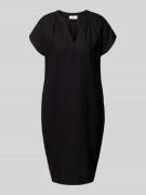 Relaxed fit blousejurk van een mix van linnen en viscose