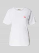 T-shirt met motiefstitching