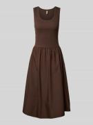 Midi-jurk met plooien, model 'RACHELLE'