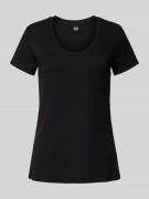 Regular fit T-shirt van katoenmix