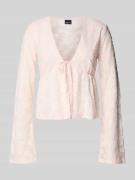 Blouse met lange mouwen en vetersluiting