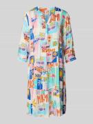 Knielange tuniekjurk van pure viscose