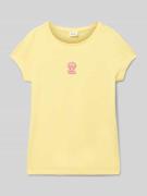 T-shirt in A-lijn met borduursel