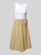 Regular fit midi-jurk van katoenmix