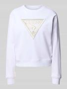 Sweatshirt met labeldetail