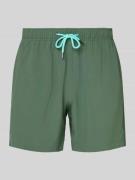 Relaxed fit zwembroek met logostitching