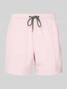 Relaxed fit zwembroek met logostitching