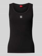 Tanktop met labelstitching, model 'Datamia'