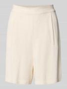 Korte broek van een mix van viscose en linnen met elastische band