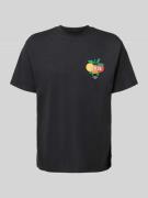 T-shirt met motief- en labelprint