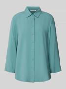 Regular fit blouse van viscose met 3/4-mouwen