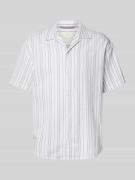 Regular fit vrijetijdsoverhemd van katoenmix met linnen, model 'MONTAN...