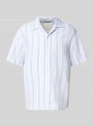 Regular fit vrijetijdsoverhemd van katoenmix met linnen, model 'MONTAN...