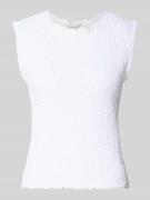 Slim fit top van katoenmix