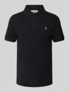Regular fit poloshirt met labelstitching