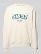Sweatshirt met ronde hals en labelprint