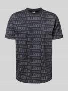 T-shirt met labelprints, model 'DISTORTA'