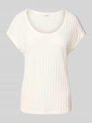 Slim fit T-shirt van katoenmix