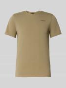 Slim fit T-shirt met labelprint