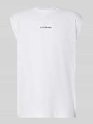 Tanktop met labelprint, model 'Boxy'