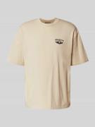 Oversized T-shirt met labelstitching, model 'Hamker'