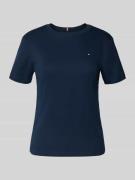 Slim fit T-shirt van puur katoen