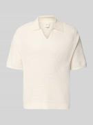 Regular fit poloshirt met V-hals