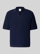 Regular fit poloshirt met V-hals