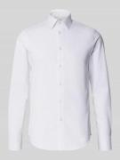 Slim fit zakelijk overhemd met kentkraag