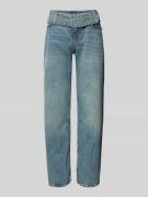 Baggy fit jeans met riem, model 'Glory'