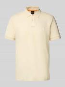 Slim fit poloshirt van katoenmix