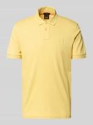 Slim fit poloshirt van katoenmix