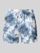 Regular fit zwembroek met mesh-inzet