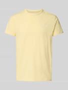 Slim fit T-shirt van katoenmix