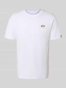 T-shirt met labelprint en ronde hals