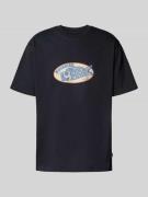 T-shirt met labelprint, model 'Baine'