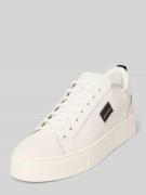 Sneakers van leer met labelpatch, model 'METAL BOLD ANIMAL'