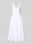 Midi-jurk met ronde hals