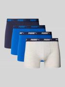 Boxershort met elastische logoband in een set van 4 stuks