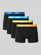 Boxershort met elastische logoband in een set van 4 stuks