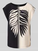 Regular fit blouseshirt met contrastmotief
